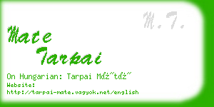 mate tarpai business card